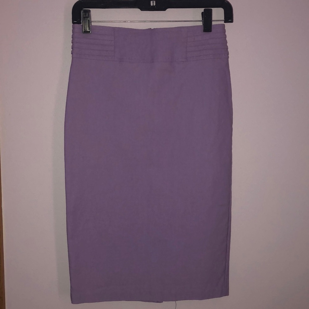 Lilac midi pencil skirt